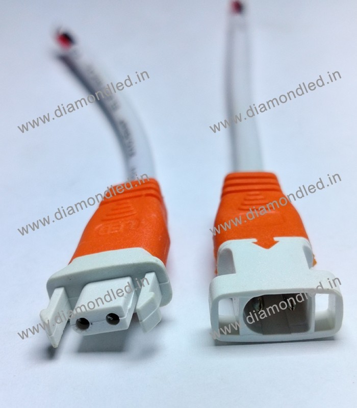Orange Male-Female Running Connector - Diamond Electronics